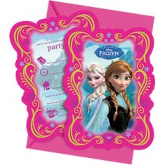 Cartes Invitation Frozen™ x6 - La Reine Des Neiges™