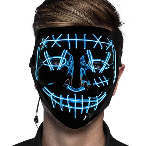 Masque LED Tueur souriant - Bleu - Adulte - 72255BOL