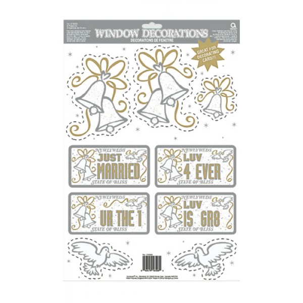 9 Decorations Vitres Mariage Assorties - A-216000
