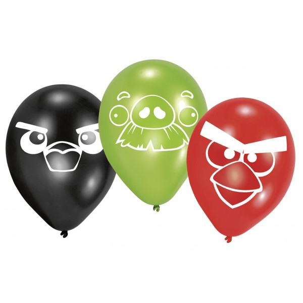 Lot de 6 Ballons Angry Birds™ - 450291