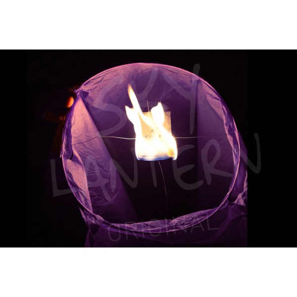 5 Lanternes Volantes Balloon Parme - 908