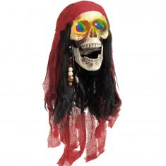 Crâne pirate Lumineux - 60 cm