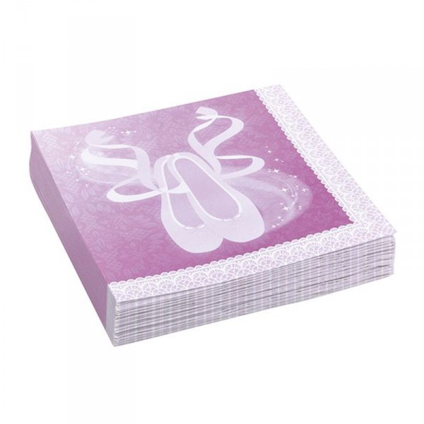 Serviettes en papier anniversaire : 20 serviettes danseuse - Amscan-998301
