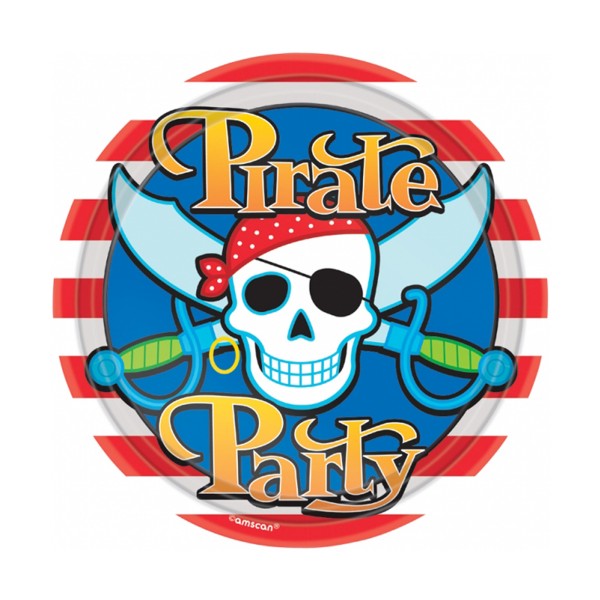 Assiettes - Pirate Party x 8 - 558221