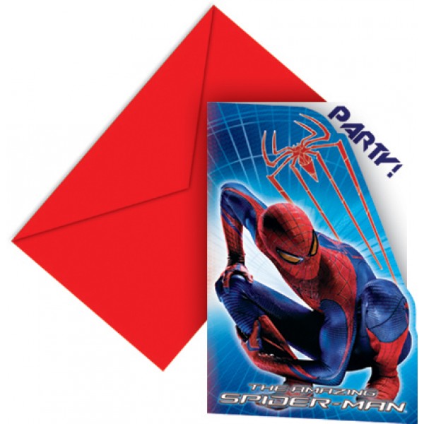 Carton d'invitation Spiderman™ - 80474