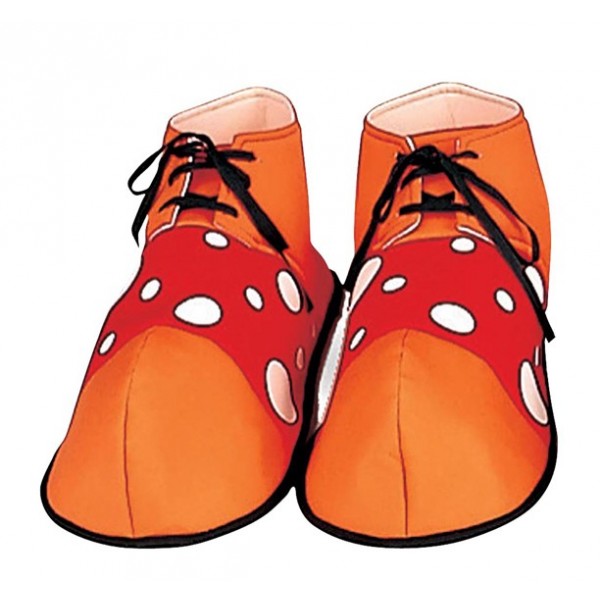 Deguisement Carnaval Accessoire : Maxi Chaussures Clown Orange- Rouge - 6673B_ORANGE_ROU
