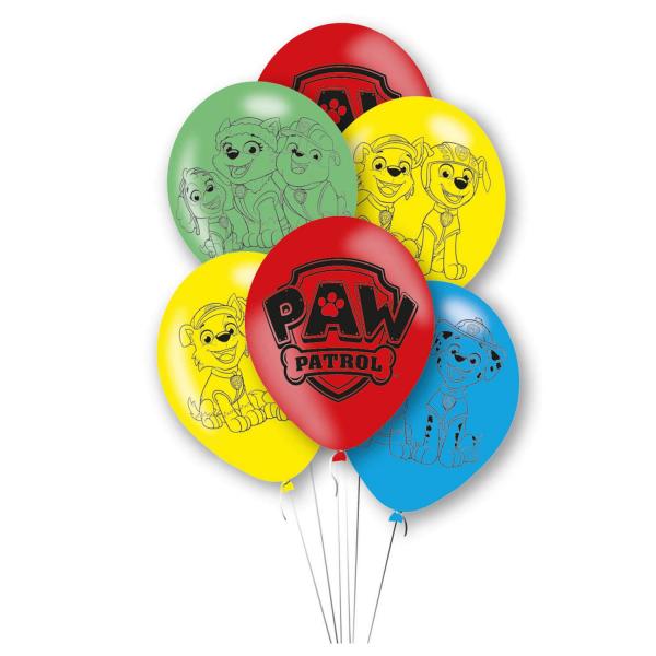 Ballons en Latex x6 - Pat'Patrouille (Paw Patrol) - 9914242