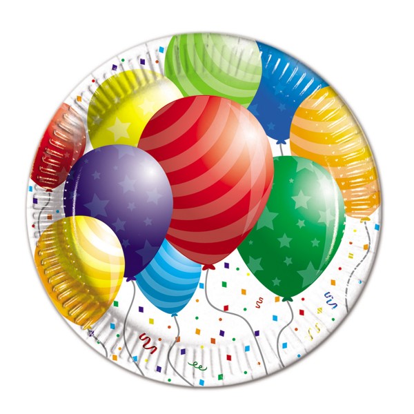 Assiettes Balloons x8 - 86875