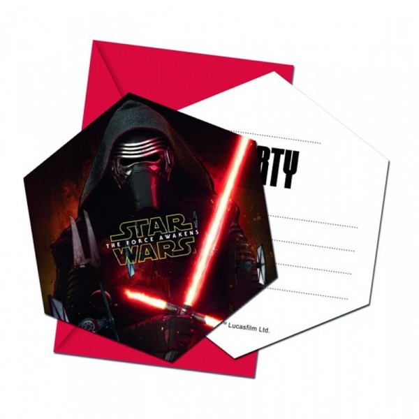 Cartes d'invitation Star Wars x 6 - Procos-86218