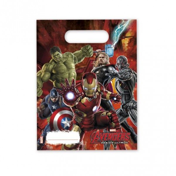 Sachet cadeau Avengers : 6 sachets de fête - Procos-85399