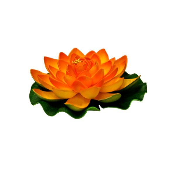 Fleur Flottante Décorative Lotus Orange - 1028