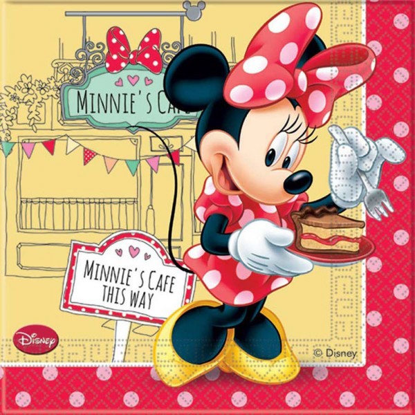 Serviettes Anniversaire Minnie Café™ x20 - 82673