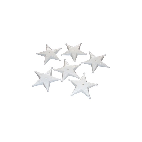 Sachet 100 socles forme étoile pour 1 drapeau (dimensions 9,5 x 16cm) - 14563