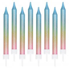 Set 8 Bougies - Pastel