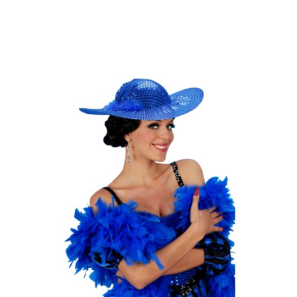 Chapeau Femme Paillette Bleu - 2527D_BL