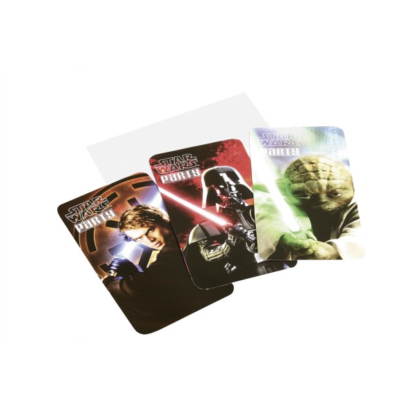 6 Cartes d'Invitations Star Wars™ - 552328