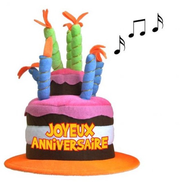 Chapeau musical Joyeux Anniversaire - 10408