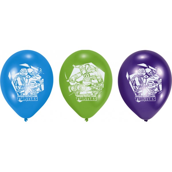 6 Ballons Tortues Ninja™ - 450302