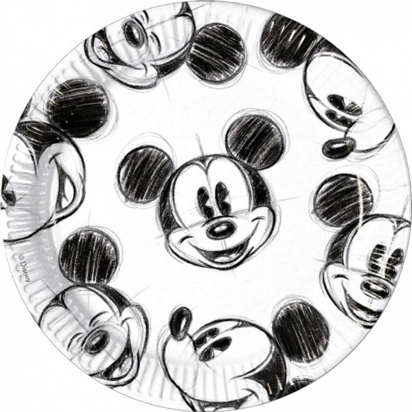 Assiettes Mickey Croquis™ x25 - 82738