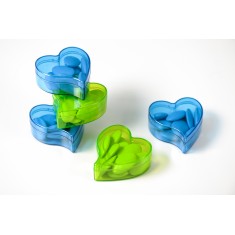Boîte à Dragées Coeur Vert x6