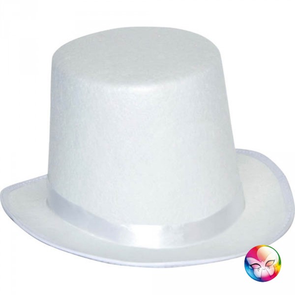 Chapeau Haut de Forme Blanc - Adulte - CFH125100/BLC