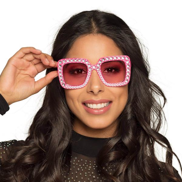 Lunettes Party Bling Bling - Roses - 2632