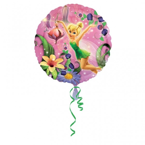 1 Ballon Rond Mylar 43 cm- La Fée Clochette©- - 2655401