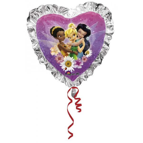 1 Ballon Coeur Mylar 28 x 71 cm- La Fée Clochette©- - 2562201