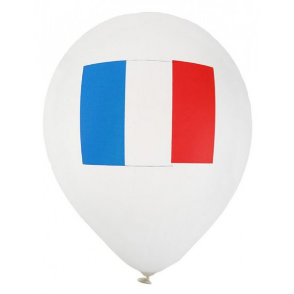 Ballon Latex Tricolore x8 - 4466-01