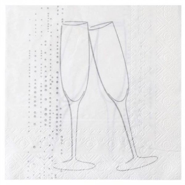 Décoration de Table : Serviettes flûtes à Champagne x20 - 4617-01