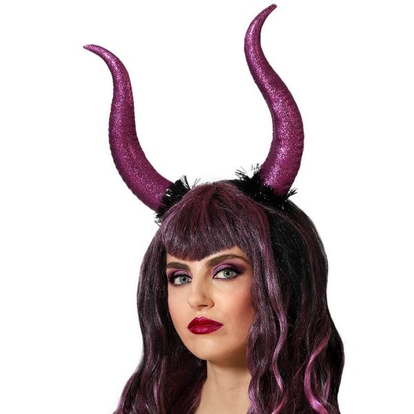 Serre-tête Halloween violet - femme - 74726