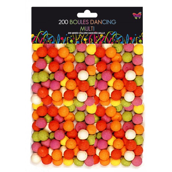 Sachet 200 Boules Multicolores - CO2517/MULTI