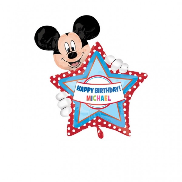 1 Ballon Mylar Happy Birthday-60 x 76 cm-Mickey™ - 2636401