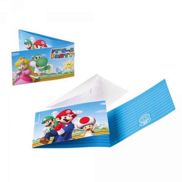 Invitations Super Mario™ x8 - 9901543