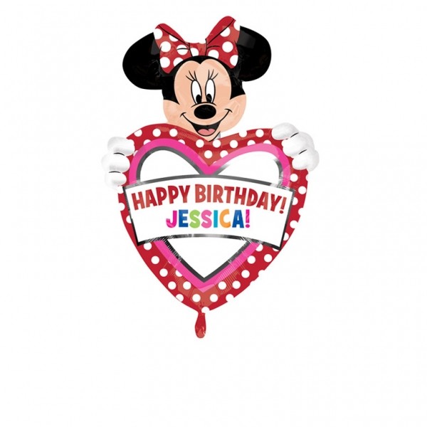 1 Ballon Mylar Happy Birthday-60 x 83 cm-Minnie™ - 2636301