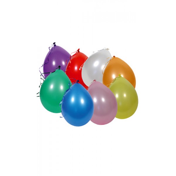 Ballons métalliques nacrés multicolores X50 - 11951