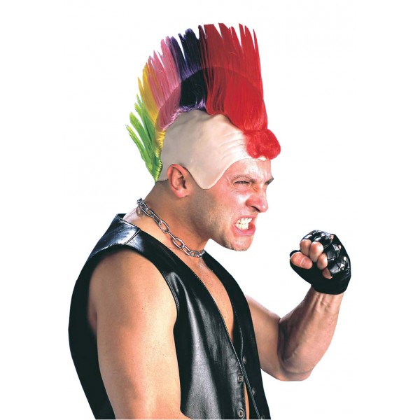 Perruque Punk Skinhead Multicolore - Adulte - 8394K