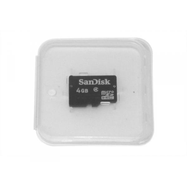 MicroSDHC Sandisk 4GB CL4 sans adaptateur - Boitier plastique vrac - 5798