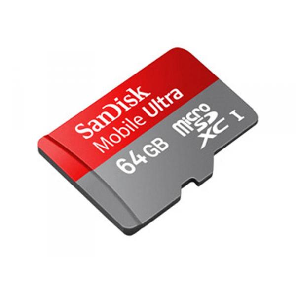 MicroSDXC 64Go Sandisk Mobile Ultra CL10 UHS-1 +Adaptateur Retail ANDROID *** - 12228