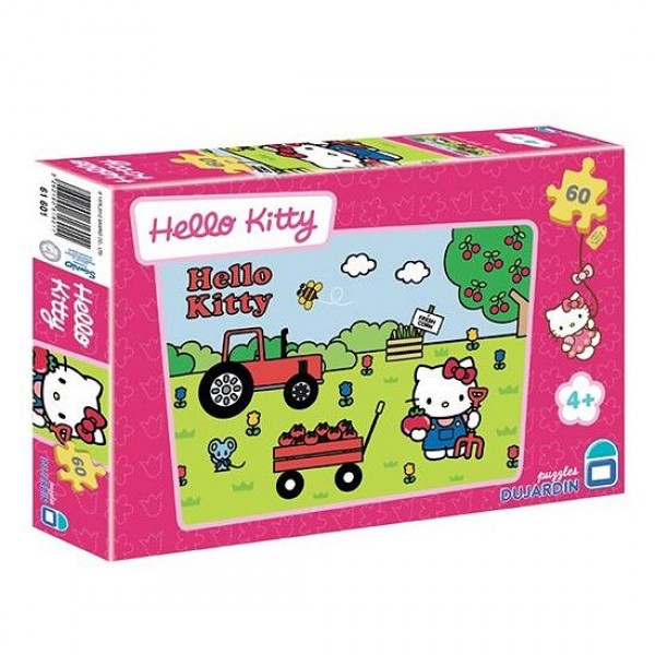 Puzzle 60 pièces - Hello Kitty : A la ferme - Dujardin-61601-4