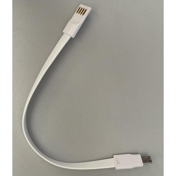 BTEK Câble micro USB vers Micro USB 23cm Blanc - BTEK-USB-MICROUSB