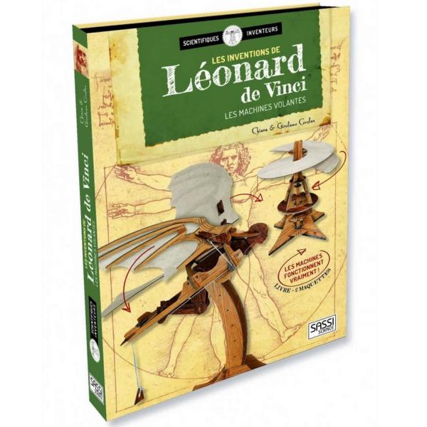 Coffret livre et 2 maquettes : Les inventions de Léonard de Vinci : Les machines volantes - Sassi-609726