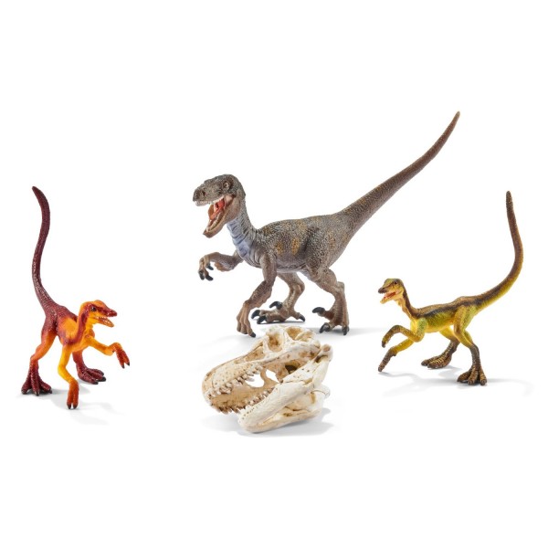 Figurien dinosaure : Vélociraptor en pleine chasse - Schleich-42259