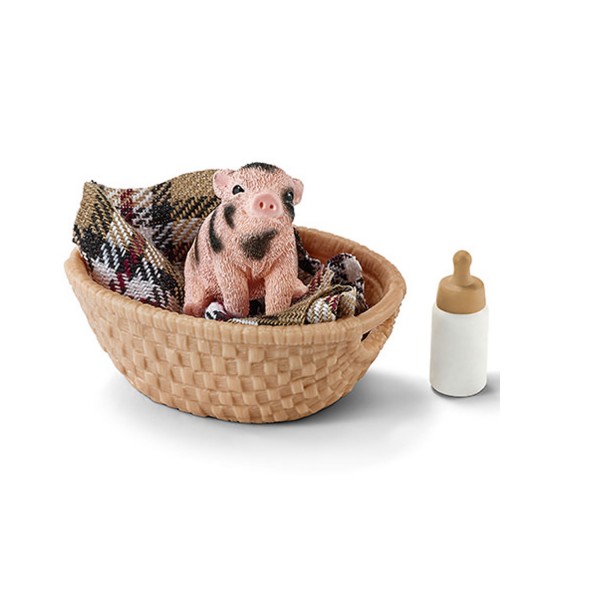 Figurine cochon : Mini cochon avec biberon - Schleich-42294