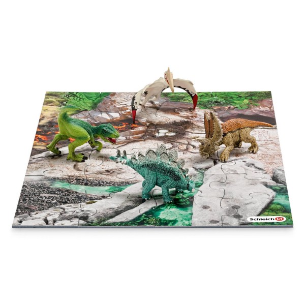 Figurine dinosaure : Mini dinosaures avec puzzle exploration - Schleich-42213
