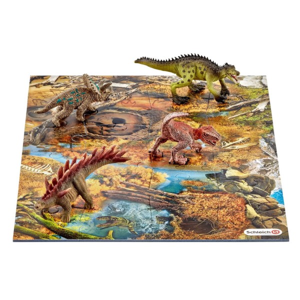 Figurine dinosaure : Mini dinosaures avec puzzle marécage - Schleich-42331