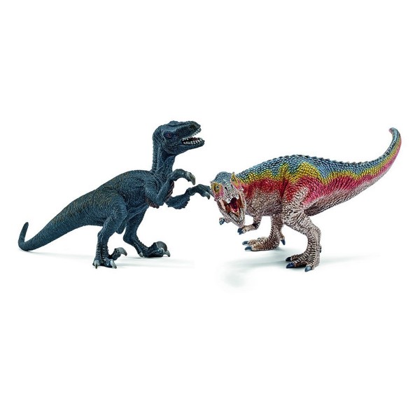 Figurine dinosaure : T-Rex et Vélociraptor - Schleich-42216