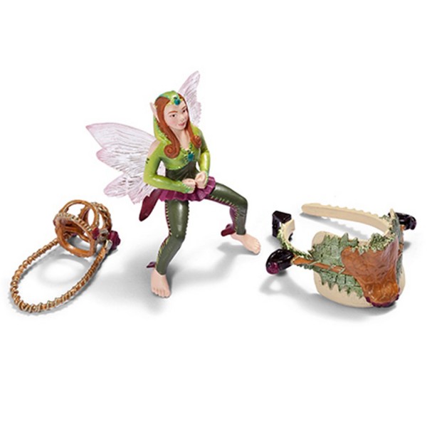 Figurine Elfe : Elfe des bois set d'équitation - Schleich-42109