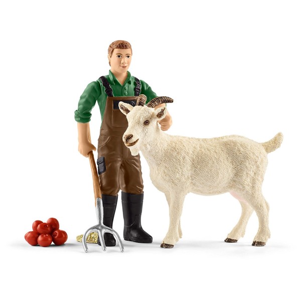 Figurine Fermier avec chèvre - Schleich-42375