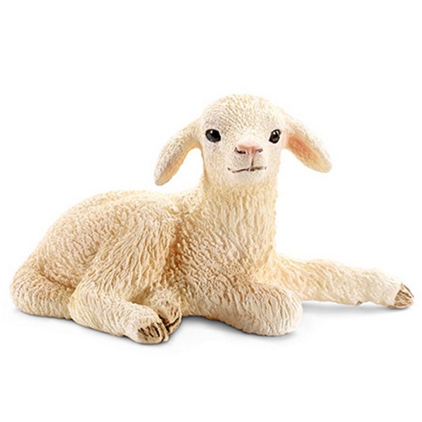 Figurine mouton : Agneau couché - Schleich-13745